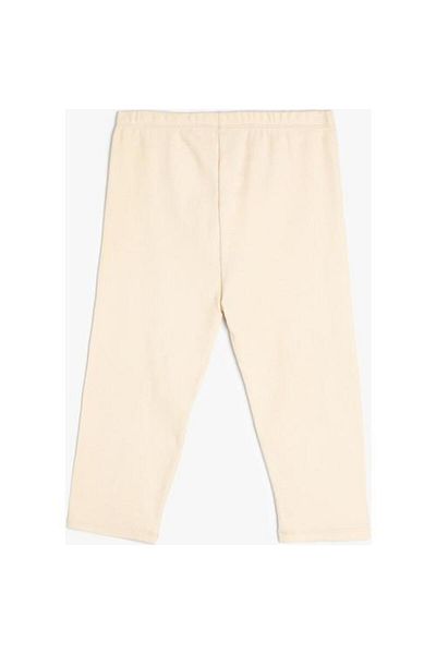 Koton Basic Capri Strumpfhose mit elastischem Bund aus gerippter Baumwolle