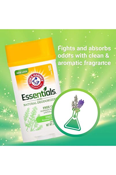 Arm&Hammer Arm & Hammer Essentials Deodorant Stick 28g – Rosemary Lavender Scent, Aluminum-Free, Natural