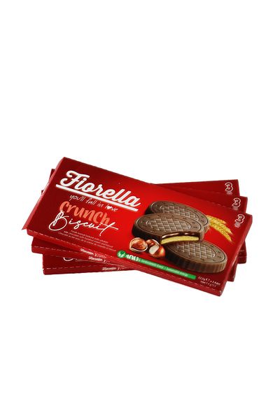 FIORELLA بسكويت الشوكولاتة مع كريمة البندق 22.5 جرام. 3 قطع (3 عبوات)