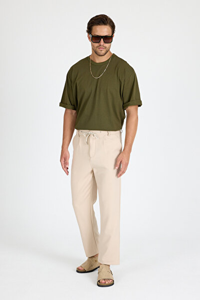 gothamvibes Erkek Bej Baggy Pantolon