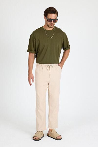 gothamvibes Erkek Bej Baggy Pantolon