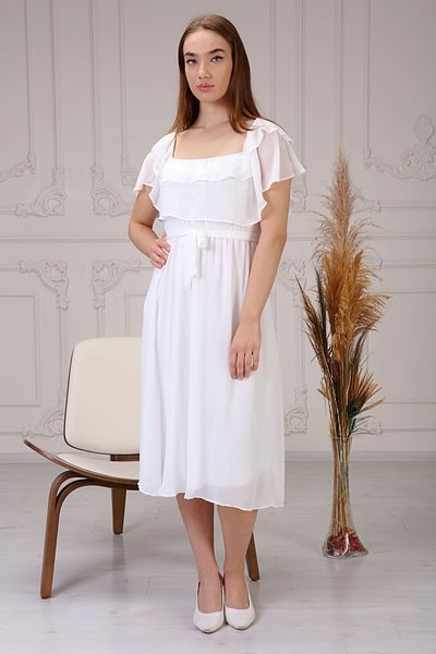 MACFLY Rochie din șifon cu guler Carmen