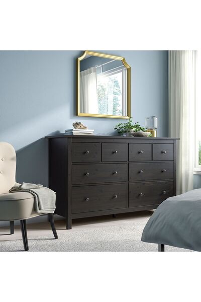 IKEA 8 çekmeceli şifonyer, venge, Genişlik: 160 cm  Derinlik: 50 cm  Yükseklik: 96 cm