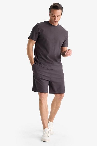 DeFacto 100% Cotton Relax Fit Twill Textured Pocket Shorts E2590Ax25Sm