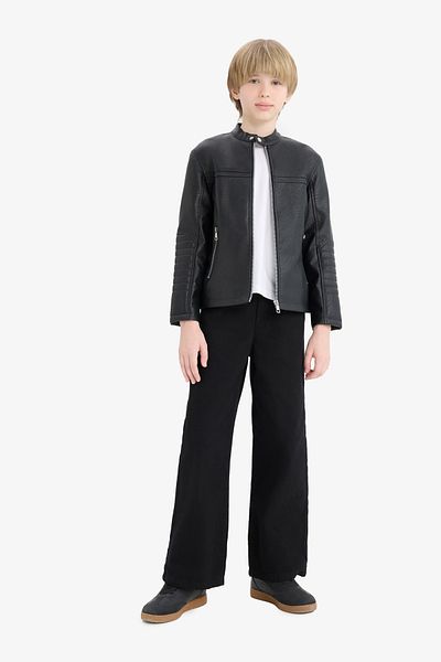 DeFacto Wasserabweisende Jacke aus Kunstleder für Jungen C4320A824AU