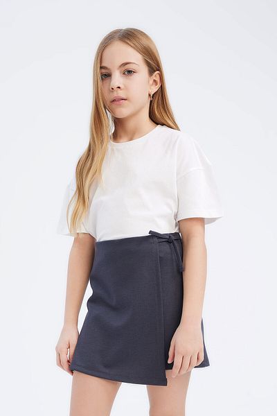 DeFacto Tricou cu mânecă scurtă, alb, de bază, pentru fete Z5095a623sm