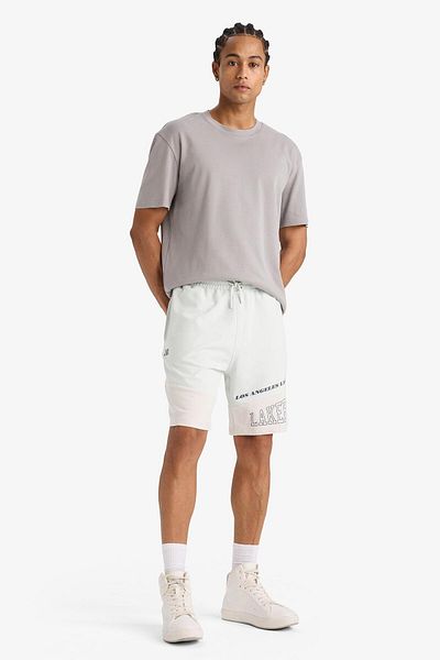 DeFacto Defactofit Nba Los Angeles Lakers Standard Fit Short Leg Shorts E3023Ax25Sm