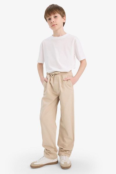 DeFacto Boy's Straight Leg Basic Straight Gabardine Trousers D5859A825Sm