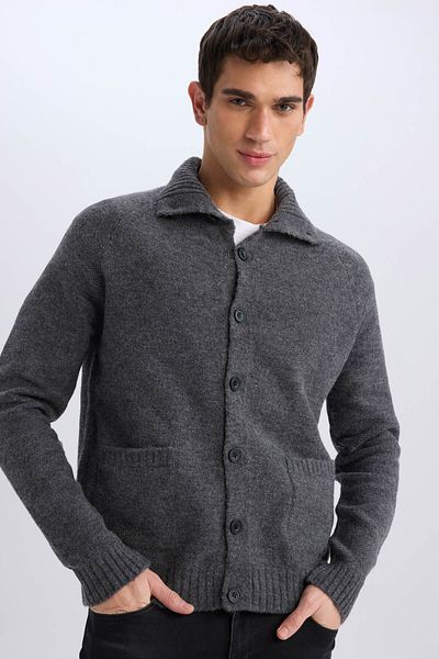 DeFacto Standard Fit Buttoned Knitwear Cardigan E8396Ax25Cw