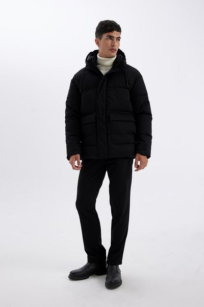 DeFacto Slim Fit down Coat Slim Fit Hooded Zipper Double Pocket A3489Ax23Wn