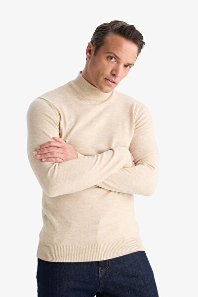 DeFacto Slim Fit Yarım Balıkçı Yaka Triko Kazak