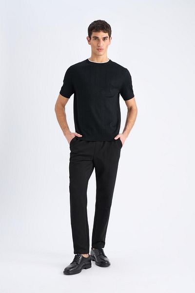 DeFacto Basic Jogger Pants - Straight Waist, Lace-Up Pocket, Straight Leg C6022Ax25Sp