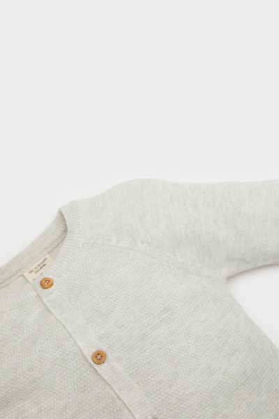 DeFacto Basic-Strickjacke mit flachem Knopf und Rundhalsausschnitt für Babys, A3833a524au