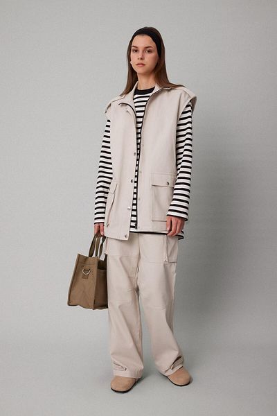 DeFacto Basic Straight Gabardine Pants with Cargo Pockets C1670Ax24Sp