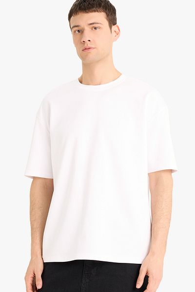 DeFacto Oversize Wide Fit Crew Neck Short Sleeve T-Shirt E9798Ax25Au