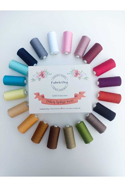 fabricorg 1000 m X 20 Colors 120 Number Machine & Hand Sewing Thread Set-2