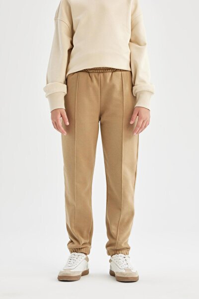 DeFacto Kız Çocuk Standart Fit Beli Paçası Lastikli Cepli Okul Jogger Eşofman Altı X9036a624au