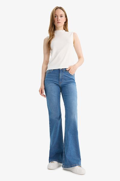 DeFacto Mia Flare Fit Normal Waist Spanish Leg Long Jean Pants E9166Ax25Au