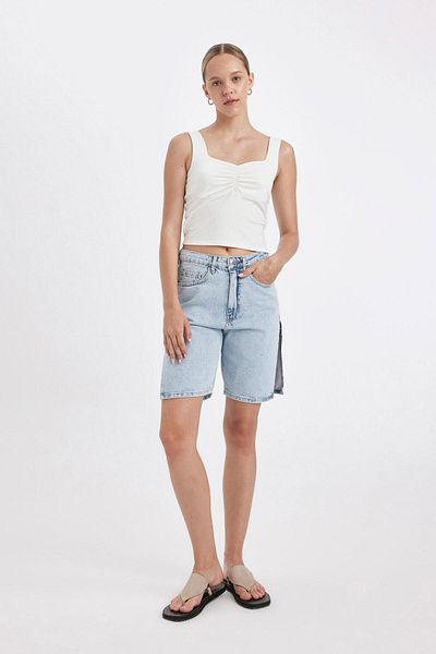 DeFacto Bermuda Jeans cu talie inalta - D4580ax24hs