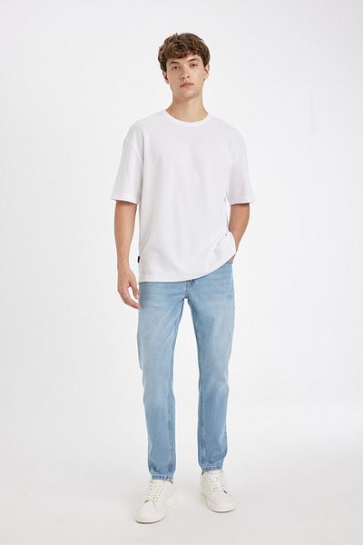 DeFacto Pantaloni slim, conici, skinny, talie obișnuită, cu picior contractabil C4220ax24sp