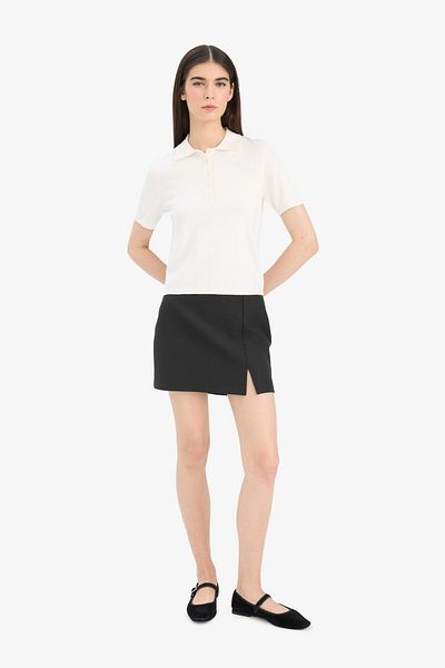 DeFacto A-Line Regular Waist Mini Black Skirt F2784Ax25Sp