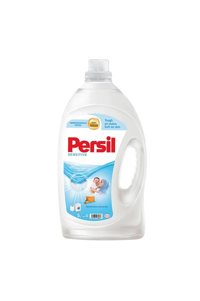 Persil منظف غسيل سائل للملابس الحساسة والأطفال، 5 لترات، تنظيف عميق، إزالة البقع، انتعاش طويل الأمد