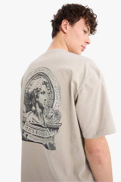 DeFacto Tricou cu mânecă scurtă, cu decolteu și spate, cu mânecă scurtă, C3626AX24SP