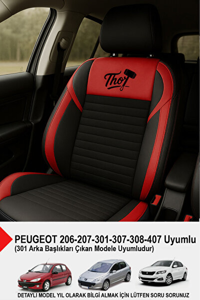 GM-DESIGN غطاء مقعد السيارة من ريش ثور تاي (متوافق مع بيجو 206-207-208-306-30...