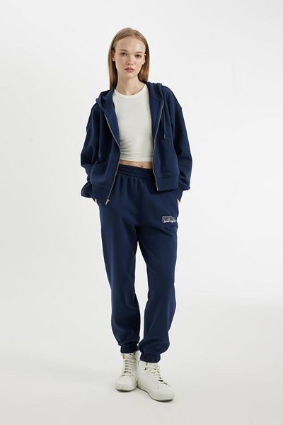 DeFacto Pantaloni de sport Coool Basic Jogger - imprimeu uni cu talie elastică și buzunare Z7072az23wn