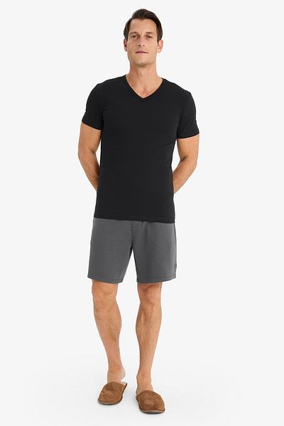 DeFacto Top cu mânecă scurtă cu decolteu în V Slim Fit L4884az24sm