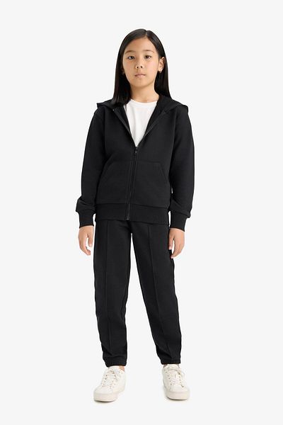 DeFacto Pantaloni de sport de bază pentru fete, cu talie elastică, X9036A625AU