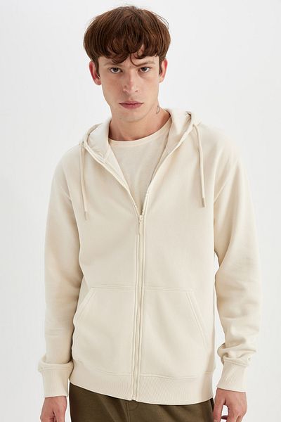 DeFacto Φούτερ με μαλακή γούνινη κουκούλα - Regular Fit X8331az23au
