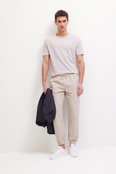 DeFacto Pantaloni de vară Jogger cu două picioare, confortabili, din țesătură elastică Y2651AZ25SP