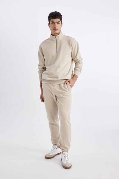 DeFacto Pantaloni de sport Jogger, cu potrivire standard, cu talie dreaptă, cu șireturi, cu buzunare elastice pentru picioare A6468ax23au
