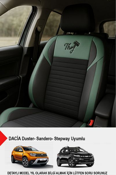 GM-DESIGN Thor Arm Feather Auto Seat Cover (Daci̇a Sandero-Stepway-Duster Compatible)