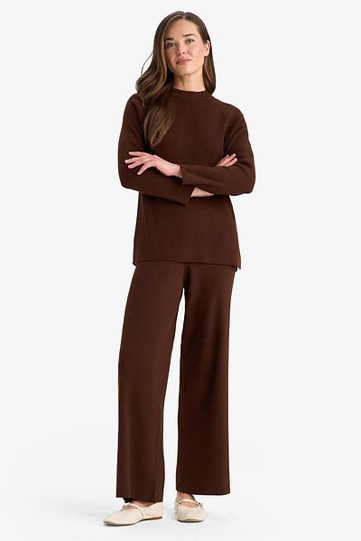 DeFacto Regular Fit Straight Leg Trousers D6912Ax25Wn