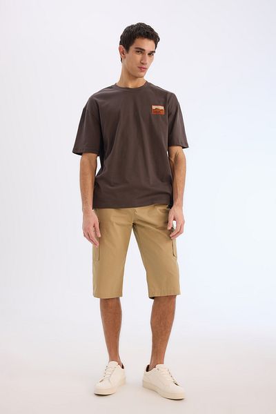 DeFacto Tricou cu mânecă scurtă imprimat cu mânecă scurtă, cu croiala largă, cu gâtul rotund B4901ax24sp
