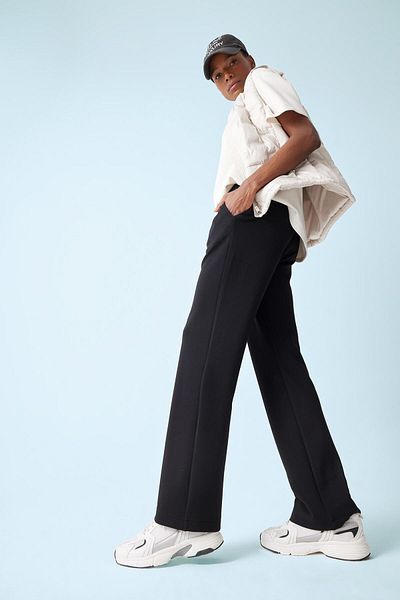 DeFacto Defactofit Straight Fit Standard Leg Standard Length Modal Sportsman Slim Pants D7129Ax25Sp