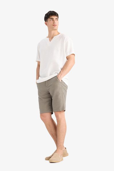 DeFacto 100% Cotton Bermuda Shorts D4268Ax24Sm