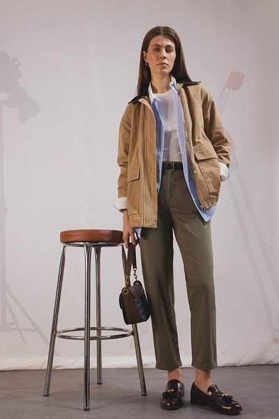 DeFacto Gabardine Winter Pants - High Waist with Pockets and Straight Legs D7413Ax24Au