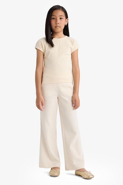 DeFacto Pantaloni cu picioare largi pentru fete, cu buzunare, cu picioare late E8293A825AU