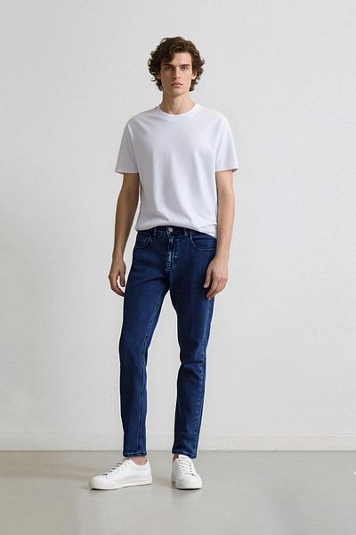 DeFacto Sergio Regular Fit Normal Kalıp Normal Bel Pantaloni de jeans cu gambă dreptă E3311AX25SP