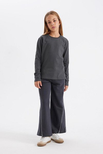 DeFacto Pantaloni de trening pentru fete cu talie elastică cu picioare largi - C9674a824au