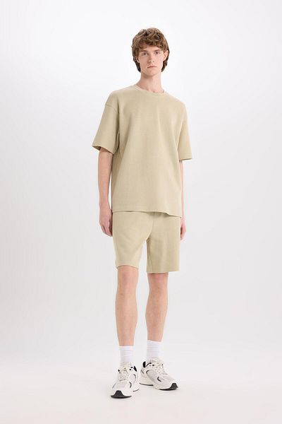 DeFacto 100% Baumwolle Regular Fit Shorts mit geradem Bein E0442ax25sm