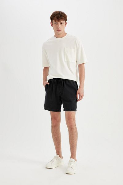 DeFacto 100% Cotton Relax Fit Bermuda Shorts D4390Ax24Sm