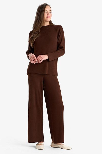 DeFacto Regular Fit Straight Leg Trousers D6912Ax25Wn