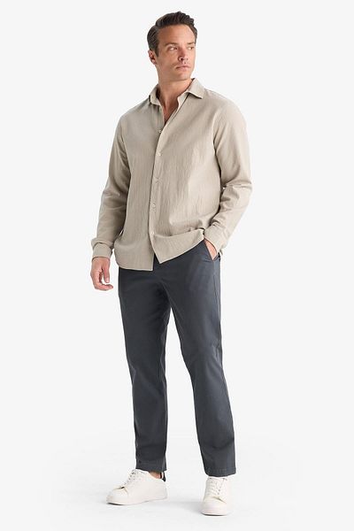 DeFacto Regular Fit Κανονική εφαρμογή ίσιο παντελόνι Chino D7349AX25AU