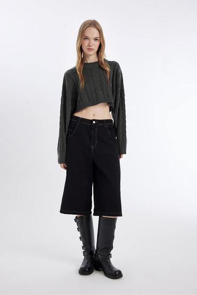 DeFacto Πλεκτό πουλόβερ Coool Crew Neck - Regular Fit T4518az23wn