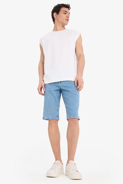 DeFacto 100% Cotton Boxy Fit Printed Crew Neck Undershirt C5040Ax24Hs
