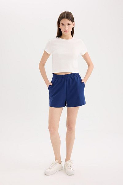 DeFacto Pantaloni scurți cu talie elastică și buzunare cu picioare drepte U3357AZ25SM